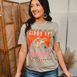 Simply Southern Cowgirl Tee - Washed Light Grey - Lace and Grace Boutique