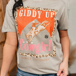 Simply Southern Cowgirl Tee - Washed Light Grey - Lace and Grace Boutique