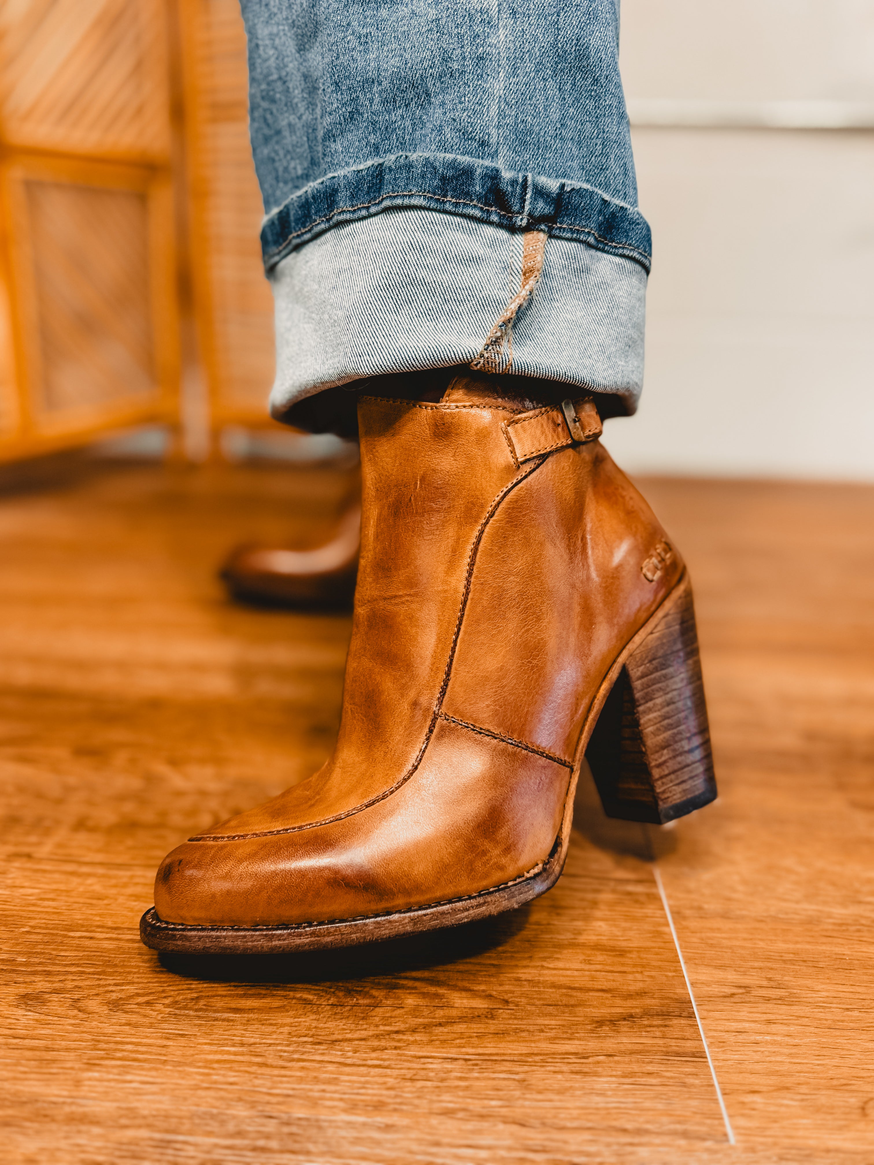 BedStu Isla Heeled Bootie - Tan Rustic - Lace and Grace Boutique