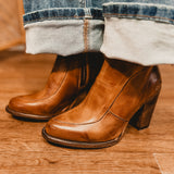 BedStu Isla Heeled Bootie - Tan Rustic - Lace and Grace Boutique