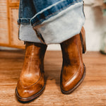 BedStu Isla Heeled Bootie - Tan Rustic - Lace and Grace Boutique