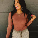 Plaid Boxer Shorts - Taupe/Mocha