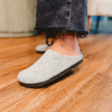 Birkenstock Zermatt Shearling Wool Felt Slipper - Light Grey