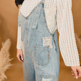 Vintage Washed Overalls - Denim