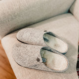Birkenstock Zermatt Shearling Wool Felt Slipper - Light Grey