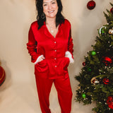 Simply Southern Christmas Pajama Set - Feather Red