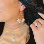 Wood Chandelier Earrings - Lace and Grace Boutique