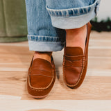 Penny For Your Thoughts Slip-on Shoe by Corkys - Cognac