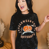 Halloween Town Jack O Lantern Mineral Graphic Tee - Black