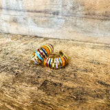 Striped Colorful Mini Hoop Earrings