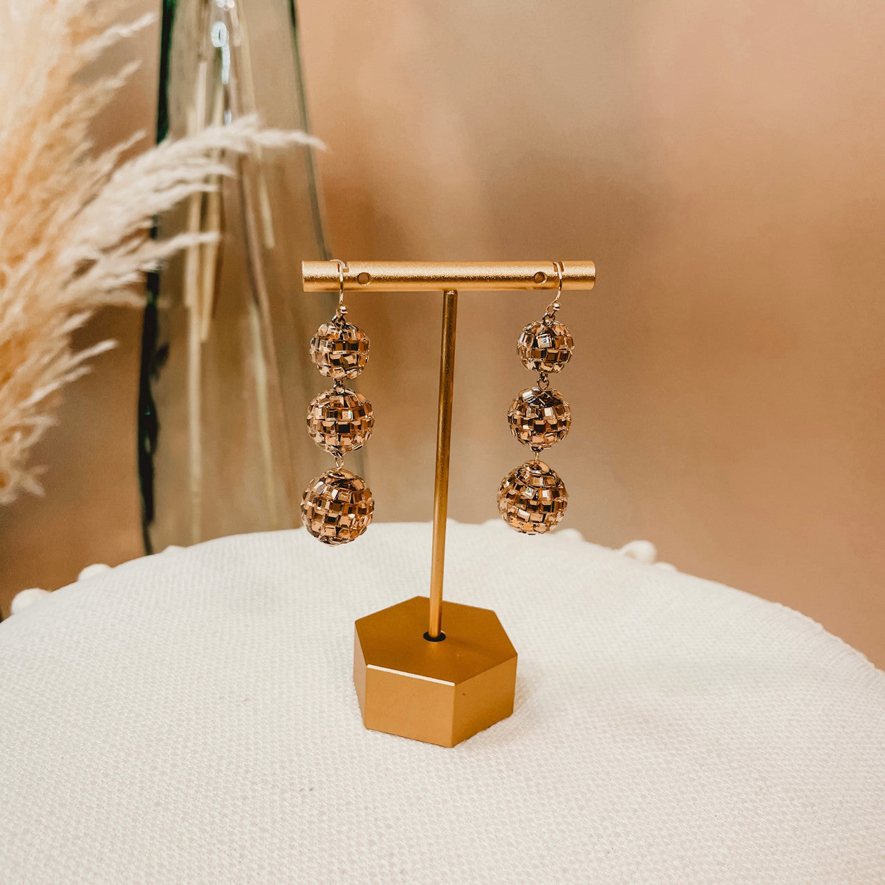 Disco Ball Drop Earrings - Lace and Grace Boutique