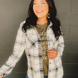 Plaid Button Up Flannel - Black Multi