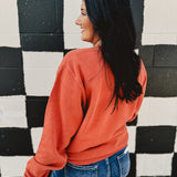 Cincy Dyed Fleece Sweatshirt - Orange