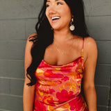 Sunset Petal Criss Cross Midi Dress - Sunset Garden - Lace and Grace Boutique