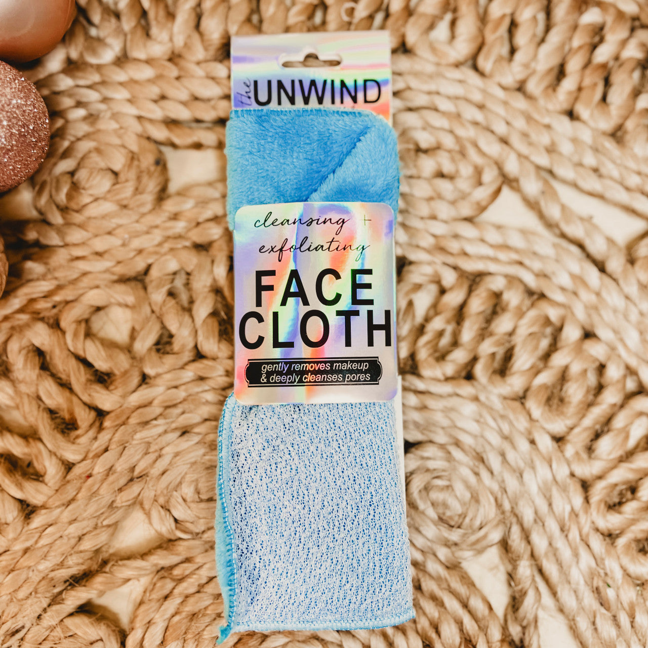 Dual Texture Cleansing & Exfoliating Face Cloth - Blue - Lace and Grace Boutique