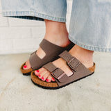 Birkenstock Arizona Birkibuc Sandal - Mocha - Lace and Grace Boutique