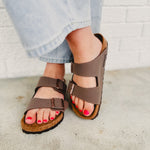 Birkenstock Arizona Birkibuc Sandal - Mocha - Lace and Grace Boutique