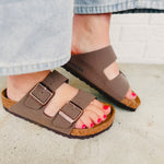 Birkenstock Arizona Birkibuc Sandal - Mocha - Lace and Grace Boutique
