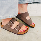 Birkenstock Arizona Birkibuc Sandal - Mocha - Lace and Grace Boutique