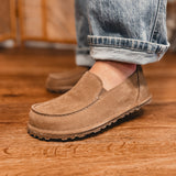 Birkenstock Utti Suede Leather Slip On Shoe - Grey Taupe