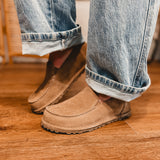 Birkenstock Utti Suede Leather Slip On Shoe - Grey Taupe