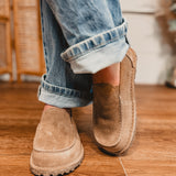 Birkenstock Utti Suede Leather Slip On Shoe - Grey Taupe