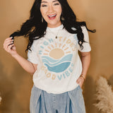 High Tide Good Vibes Graphic Tee - White