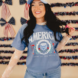America 1776 Graphic Tee - Sky Blue