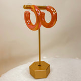 Love Is Here Hoop Earrings - Orange