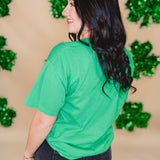 St. Paddy's Day Patch Thrifted Graphic Tee - Green