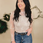 All Dressed Up Sheer Lace Top - Ivory - Lace and Grace Boutique