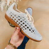 The Sandy Crochet Sneaker - Blue