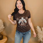 Find Your Wild Mineral Graphic Tee - Chocolate - Lace and Grace Boutique
