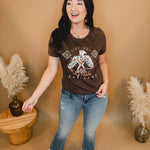 Find Your Wild Mineral Graphic Tee - Chocolate - Lace and Grace Boutique