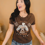 Find Your Wild Mineral Graphic Tee - Chocolate - Lace and Grace Boutique