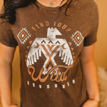 Find Your Wild Mineral Graphic Tee - Chocolate - Lace and Grace Boutique