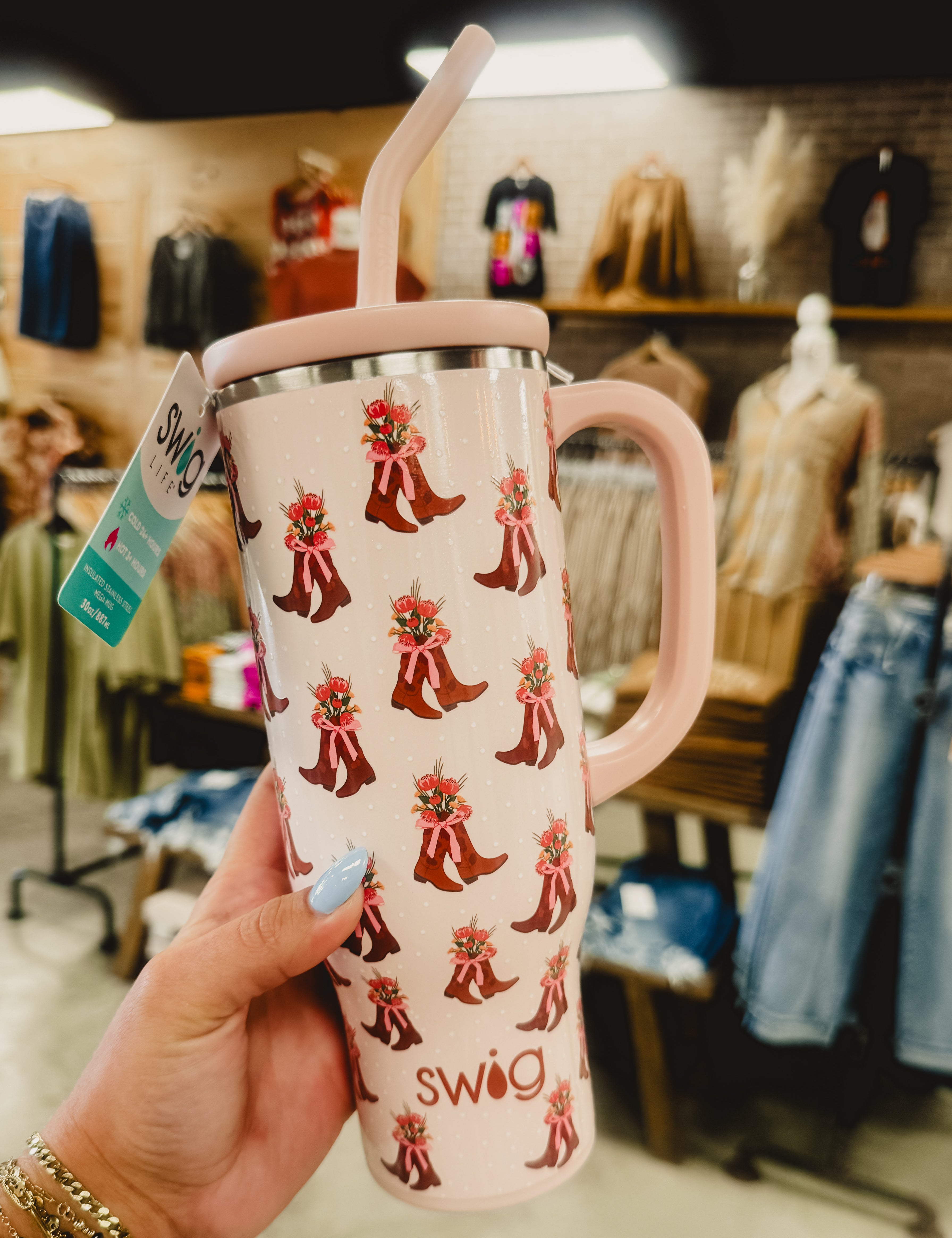 Swig Cowgirl Coquette Mega Mug - 30 oz. - Lace and Grace Boutique