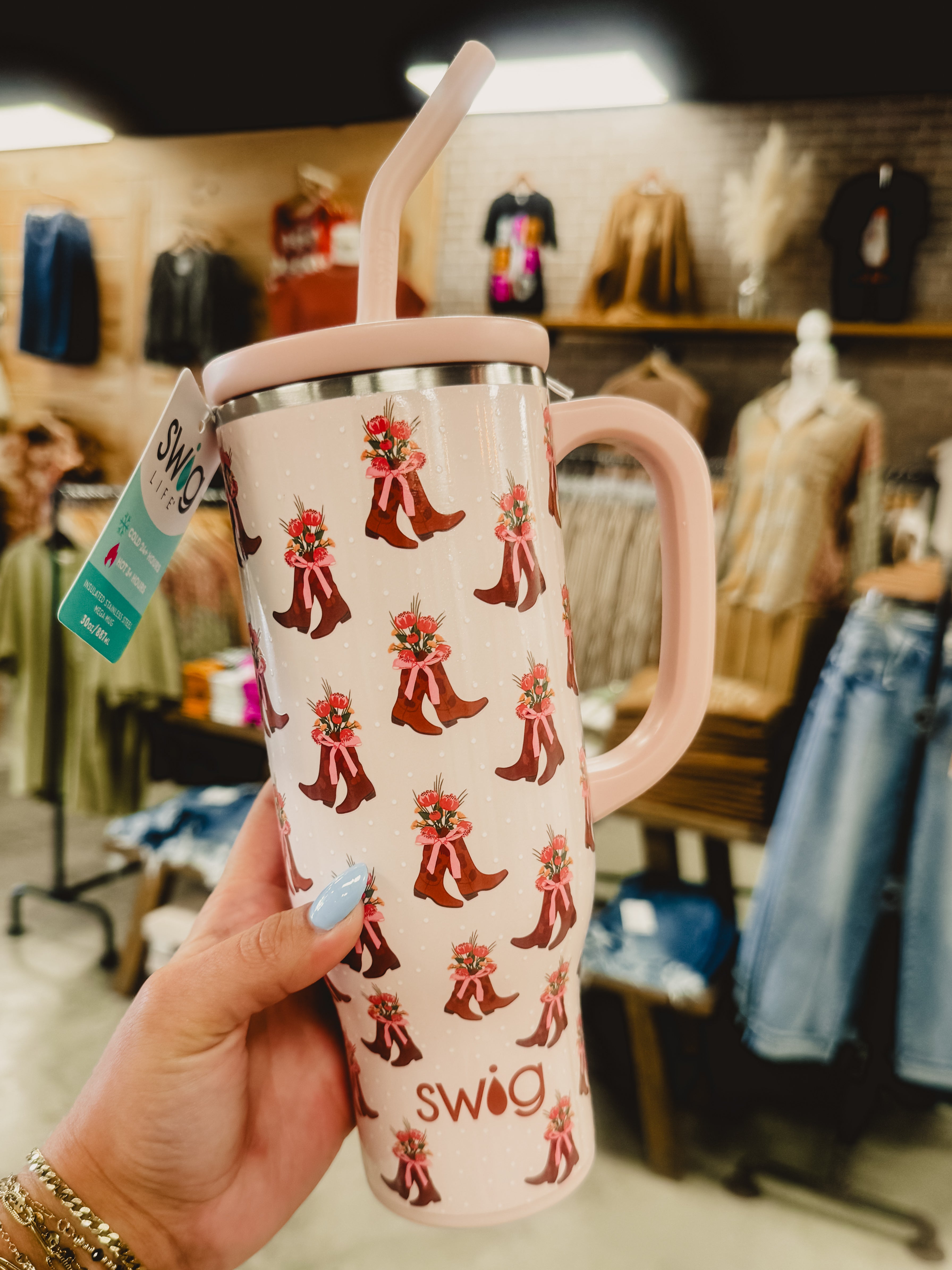 Swig Cowgirl Coquette Mega Mug - 30 oz. - Lace and Grace Boutique