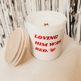 Loving Him Was Red Soy Wax Candle - Mahogany Teakwood