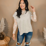 Oversized Knit Sweater Vest - Oatmeal