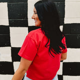 Ohio State University Cropped Tee - Red