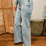 Mica Super High Rise Stretch Wide Leg Jean - Medium