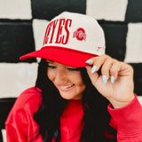 Ohio State Buckeyes Stretch Canvas Trucker Hat - Red/Ivory