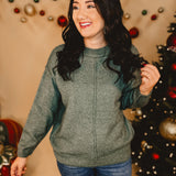 Front Seam Soft Sweater - Ash Jade