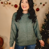 Front Seam Soft Sweater - Ash Jade