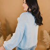 Chunky Knit Bow Cardigan