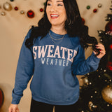 Sweater Weather Crewneck Sweatshirt - Blue