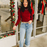 Mica Super High Rise Cuffed Hem Wide Leg Jean - Capri Blue