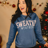 Sweater Weather Crewneck Sweatshirt - Blue