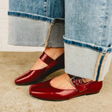 The Soho Buckle Ballet Flat - Wine